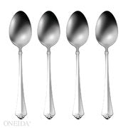 Oneida Juilliard Fine Flatware Dinner Spoons, Set of 4, 18/10 Stainless Steel
