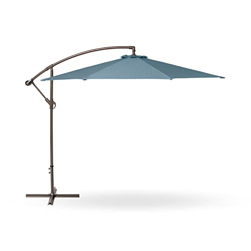 Duck Covers Weekend Patio Cantilever Umbrella, 10 Foot, Blue Shadow