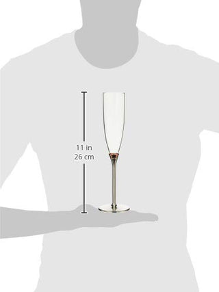 KATE SPADE Rosy Glow 2-piece Champagne Flute Set, 1.30 LB, Clear