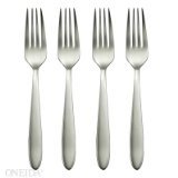 Oneida Mooncrest Dinner Forks, Set of 4 B336004A, Silver, Set of 4, Dinner Forks