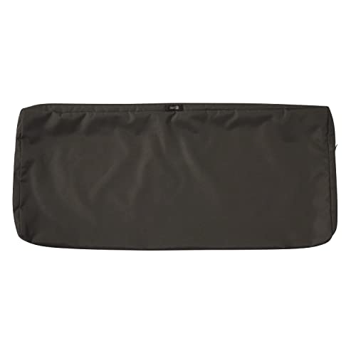 Classic Accessories Ravenna Water-Resistant 42 x 18 x 3 Inch Outdoor Bench/Settee Cushion Slip Cover, Patio Furniture Swing Cushion Cover, Espresso, Patio Furniture Cushion Covers