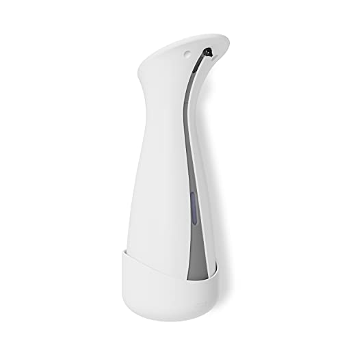 Umbra Otto Automatic Soap Dispenser Touchless, Hands Free Pump for Kitchen or Bathroom, Regular, White
