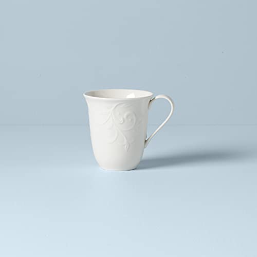 Lenox Opal Innocence Carved Mug, 0.72 LB, White