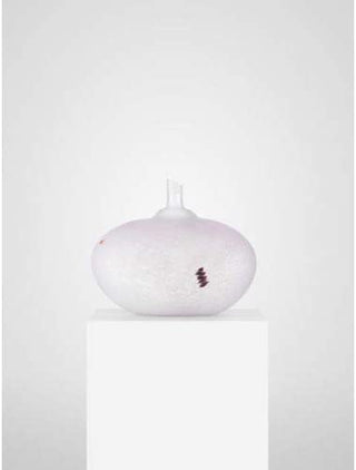 Kosta Boda Beans Pink Crystal Art Vase, 11.4" H X 14.1 W