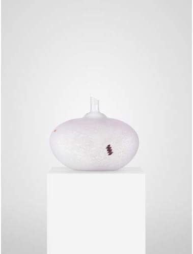 Kosta Boda Beans Pink Crystal Art Vase, 11.4" H X 14.1 W