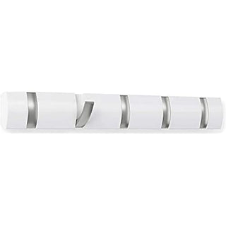 Umbra Flip Wall Mounted Floating Rack – Modern, Sleek, Space-Saving Hanger with Retractable Hooks to Hang Coats