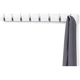 Umbra Flip Wall Mounted Floating Rack – Modern, Sleek, Space-Saving Hanger with Retractable Hooks to Hang Coats