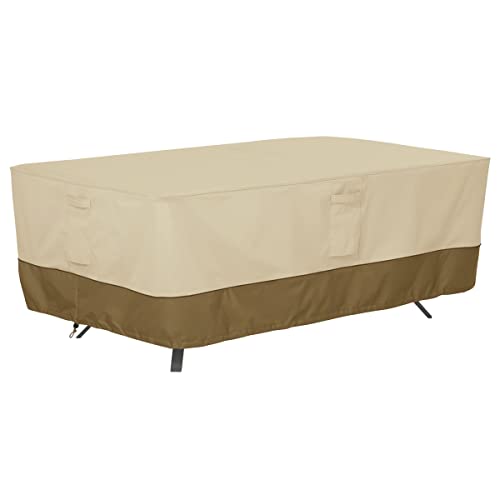 Classic Accessories Veranda Water-Resistant 72 Inch Rectangular/Oval Patio Table Cover, Outdoor Table Cover