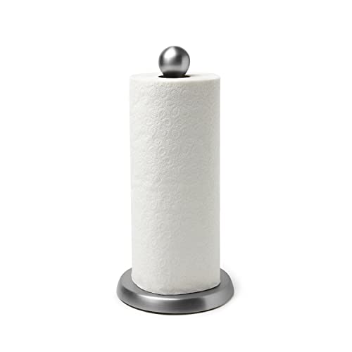 Umbra Teardrop Modern Design Paper Towel Holder, Nickel