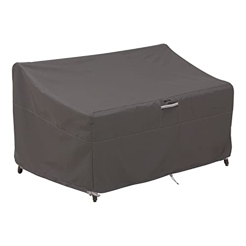 Classic Accessories Ravenna Water-Resistant 76 Inch Deep Seated Patio Loveseat Cover, Patio Furniture Covers, Dark Taupe