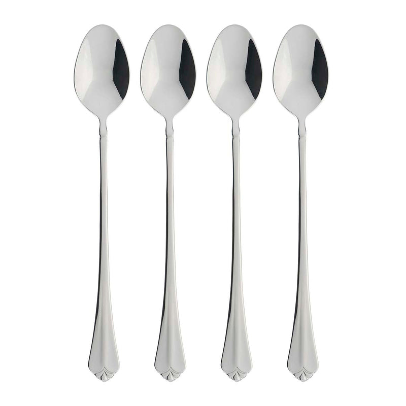 Juilliard Fine Flatware Tall Drink Spoons, Set of 4