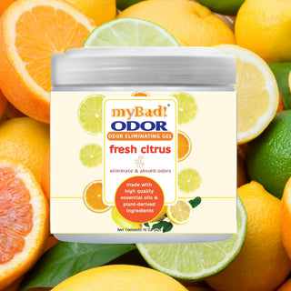 my Bad! Odor Eliminator Gel 15 oz - Fresh Citrus, Air Freshener - Eliminates Odors in Bathroom, Pet Area, Closets
