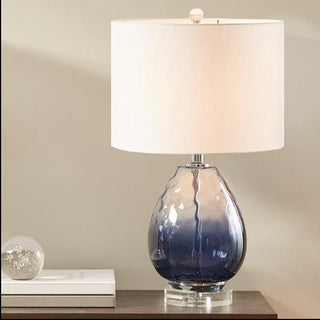 Home Outfitters Dark Blue Glass Table LampTransitional