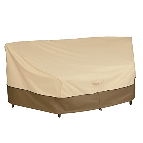Classic Accessories Veranda Water-Resistant 46 Inch Patio Curved Sofa Sectional Cover, Patio Furniture Covers