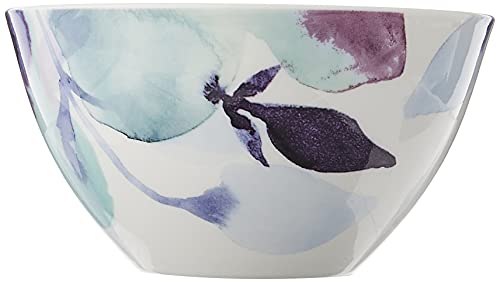 LENOX Indigo Watercolor Floral 12-Piece Dinnerware Set, 18.45 LB, Blue