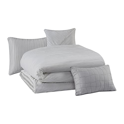 Beautyrest Polyester 5-Piece Comforter Set with Grey Finish