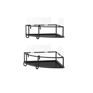 Umbra Cubiko Corner Shower Bins, Set of 2, Black