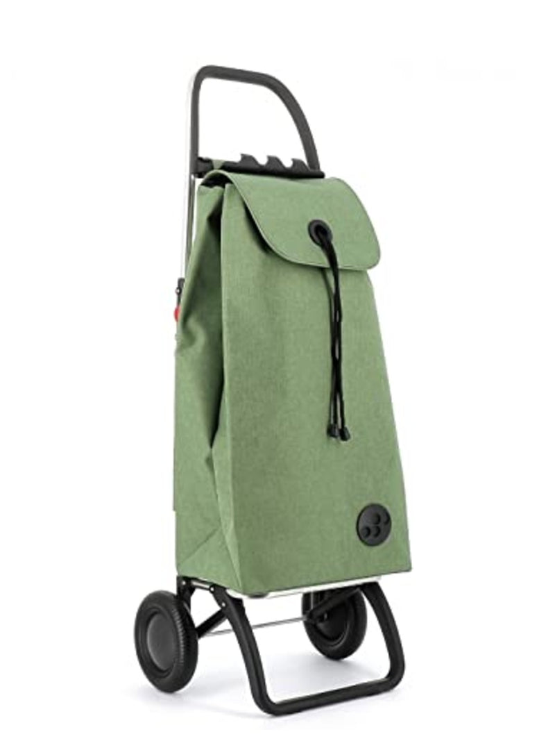 ROLSER I-Max Tweed 2 Wheel Foldable Shopping Trolley - Green