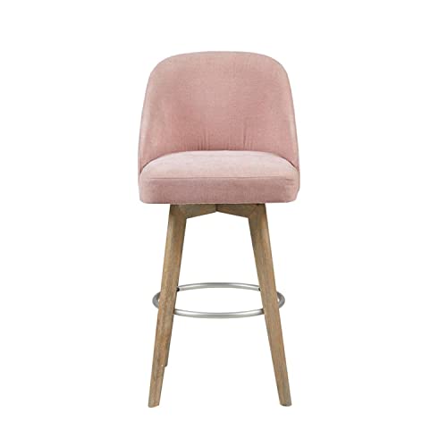 Madison Park Transitional Pearce Pearce Swivel Counter Stool in Pink MP104-1147