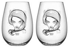 Kosta Boda All About You by Sara Woodrow Need You Set of 2 Tumblers