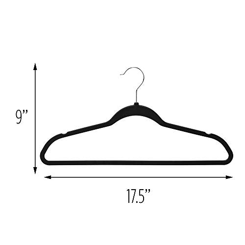 Honey Can Do Rubber Space-Saving Hangers, Black