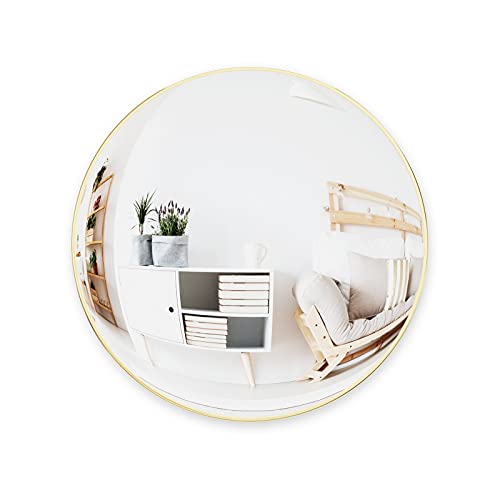 Umbra Convexa Wall Mirror for Entryways, Bathrooms, Living Rooms and More, 23 Inches, Clear