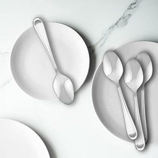 Hampton Forge Clark 4 Piece Teaspoon, 0.25 LB, Metallic