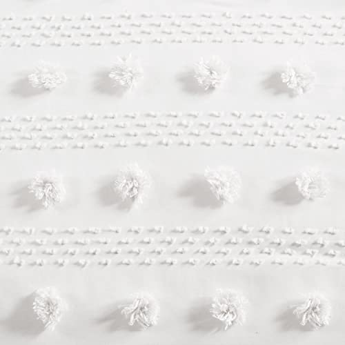 Intelligent Design Clip Jacquard Queen Comforter Set in Ivory Finish ID10-2189