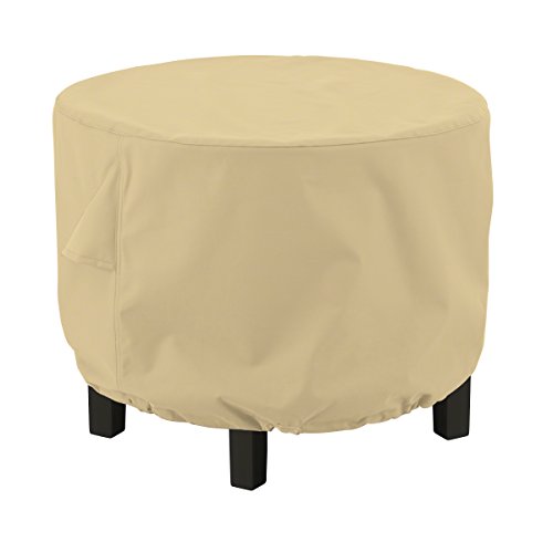 Classic Accessories Terrazzo Water-Resistant 24 Inch Round Ottoman/Coffee Table Cover, Outdoor Table Cover