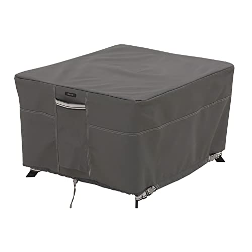 Classic Accessories Ravenna Water-Resistant 60 Inch Square Patio Table Cover, Outdoor Table Cover