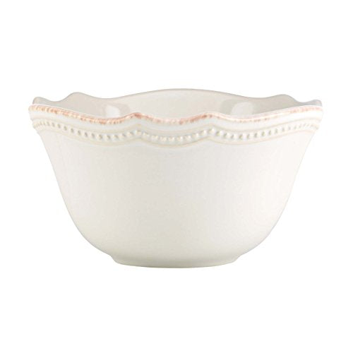 Lenox White French Perle Bead Fruit Bowl, 0.70 LB
