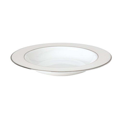 Lenox Opal Innocence Stripe Rimmed Bowl, 1.20 LB, White