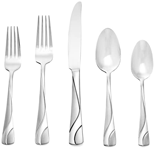 Oneida River 20 Piece Everyday Flatware, Service for 4 18/0 Stainless Steel, Silverware Set
