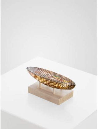 Kosta Boda Boats Diver Amber Crystal Decor, 1.4" H X 1.6" W
