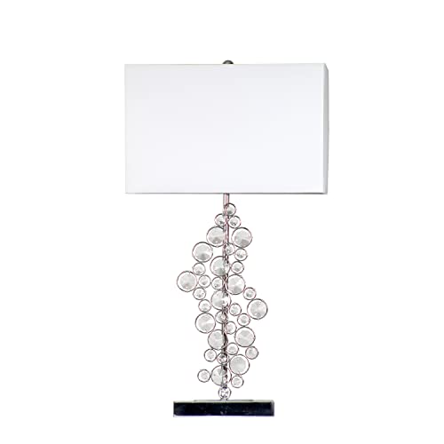 Elegant Designs Prismatic Crystal Sequin and Chrome Table Lamp