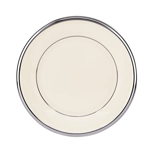 Lenox Solitaire Bread Plate, Butter, ivory/platinum