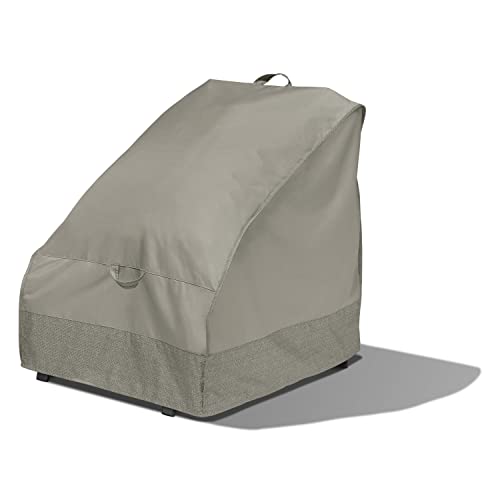 Duck Covers Weekend Water-Resistant Patio Chair Cover with Integrated Duck Dome, 30 x 35 x 36 Inch, Moon Rock, Patio Covers for Outdoor Furniture