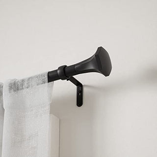 Umbra Sita Modern 1 Curtain Rod, Includes 2 Matching Finials, Brackets & Hardware, 36 to 72-Inch, Matte Black by Umbra