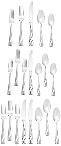 Oneida River 20 Piece Everyday Flatware, Service for 4 18/0 Stainless Steel, Silverware Set