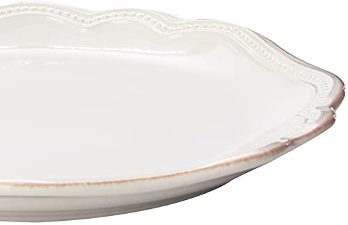 Lenox White French Perle Bead Accent Plate, 1.25 LB