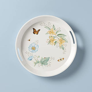 Lenox Butterfly Meadow Melamine Round Tray, 2.05 LB, Multi