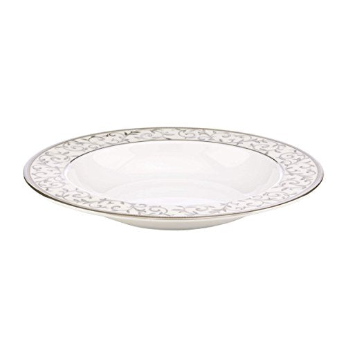 Lenox Opal Innocence Silver Rim Soup Bowl Size: 9", Color: Silver