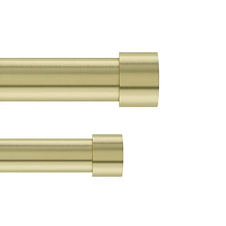Umbra 1014557-104 Cappa 1-Inch Double Curtain Rod, Includes 2 Matching Finials, Brackets & Hardware, 36 to 66, Brass by Umbra