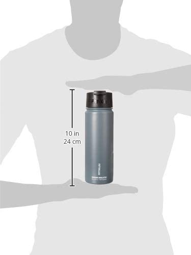 Fifty/Fifty, Double Wall Vacuum Insulated Café Water Bottle, 12oz - Slate Grey Bottle-Flip Cap
