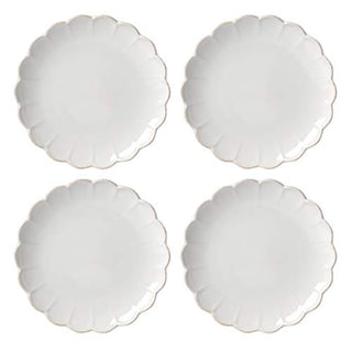 Lenox French Perle Scallop 4-Piece Accent Plate Set, 4.60 LB, White