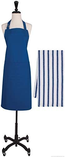 Harold Import Company HIC Blue Apron + Blue Kitchen Towel