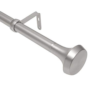 Umbra Ella 1-Inch Curtain Rod for Window, Nickel Drapery Metal Rod With Trumpet Finials - Perfect for Bedroom, Living Room - Extends From 36-72 Inches - Adds Modern Look by Umbra