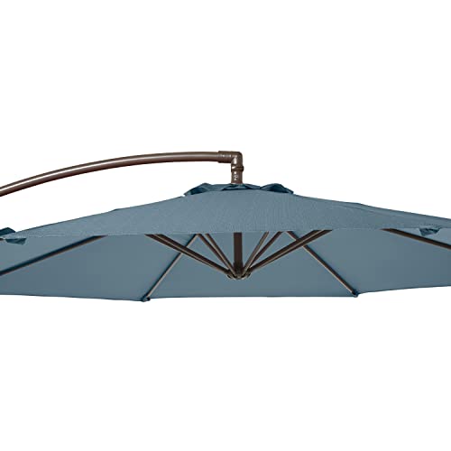 Duck Covers Weekend Patio Cantilever Umbrella, 10 Foot, Blue Shadow