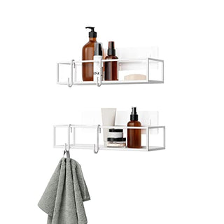Umbra Cubiko Shower Bins, Set of 2, White