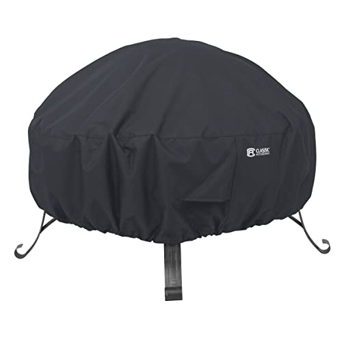 Classic Accessories Water-Resistant 30 Inch Round Fire Pit Cover, Patio Furniture Covers